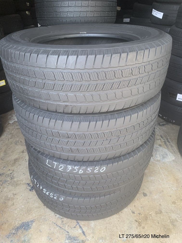 275/65/r20 Michelin ALL FOUR (4) TIRES