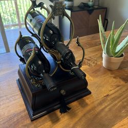 Beautiful Wood+Steel Wine Holder