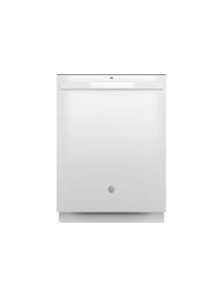 GE - 24 in. Top Control Built-In Tall Tub Dishwasher in White with 3rd Rack, Bottle Jets, and 45 dBA