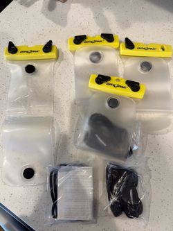 Dry Pak waterproof pouches with cords