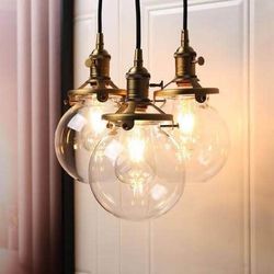 Phansthy 3-Light Pendant, Antique Brass chandelier