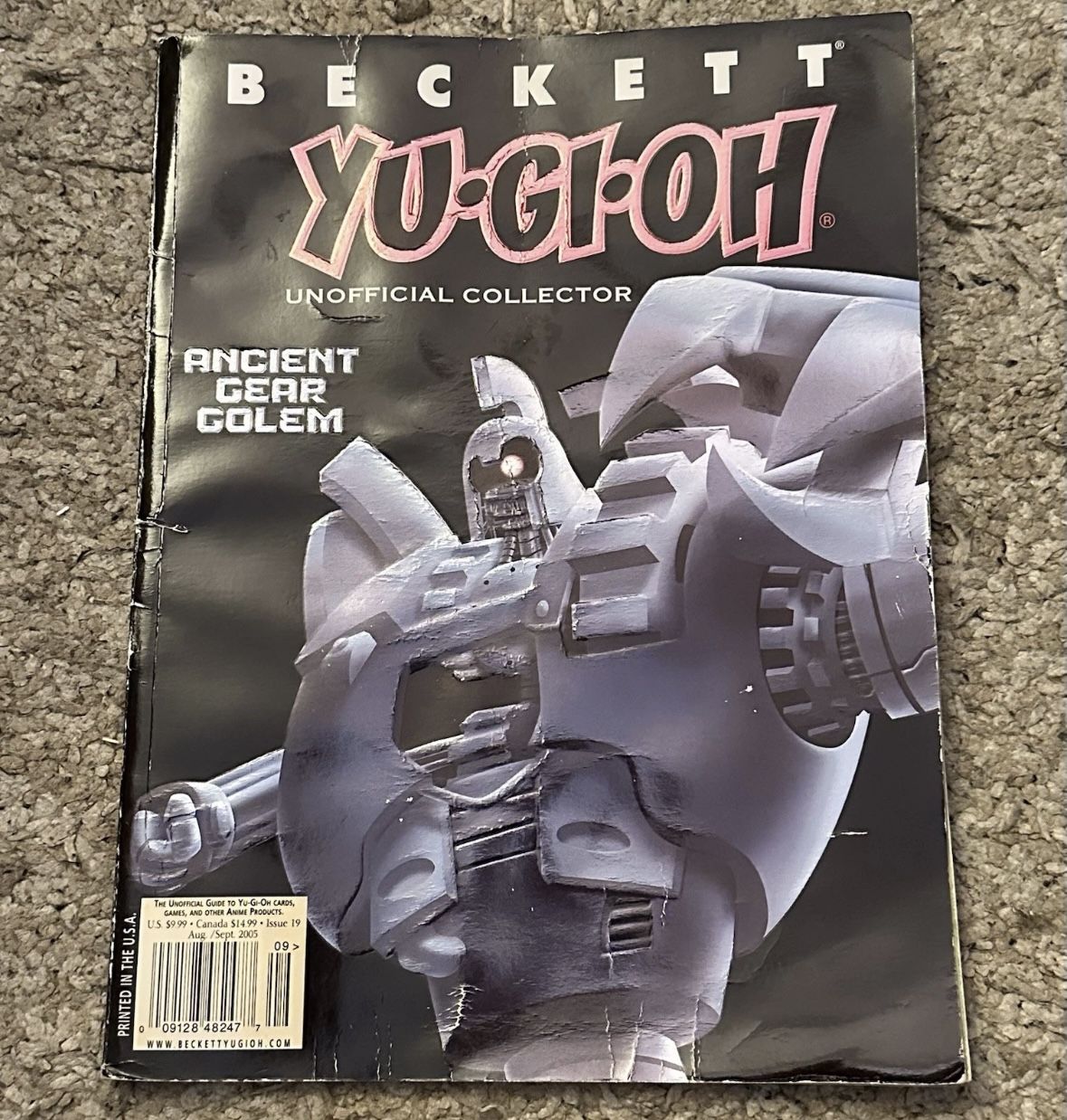 Beckett Yu-Gi-Oh Collector Ancient Gear Golem Aug/Sept 2005 No.19 Guide Magazine