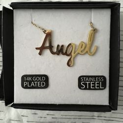 Angel Name Plate Necklace 