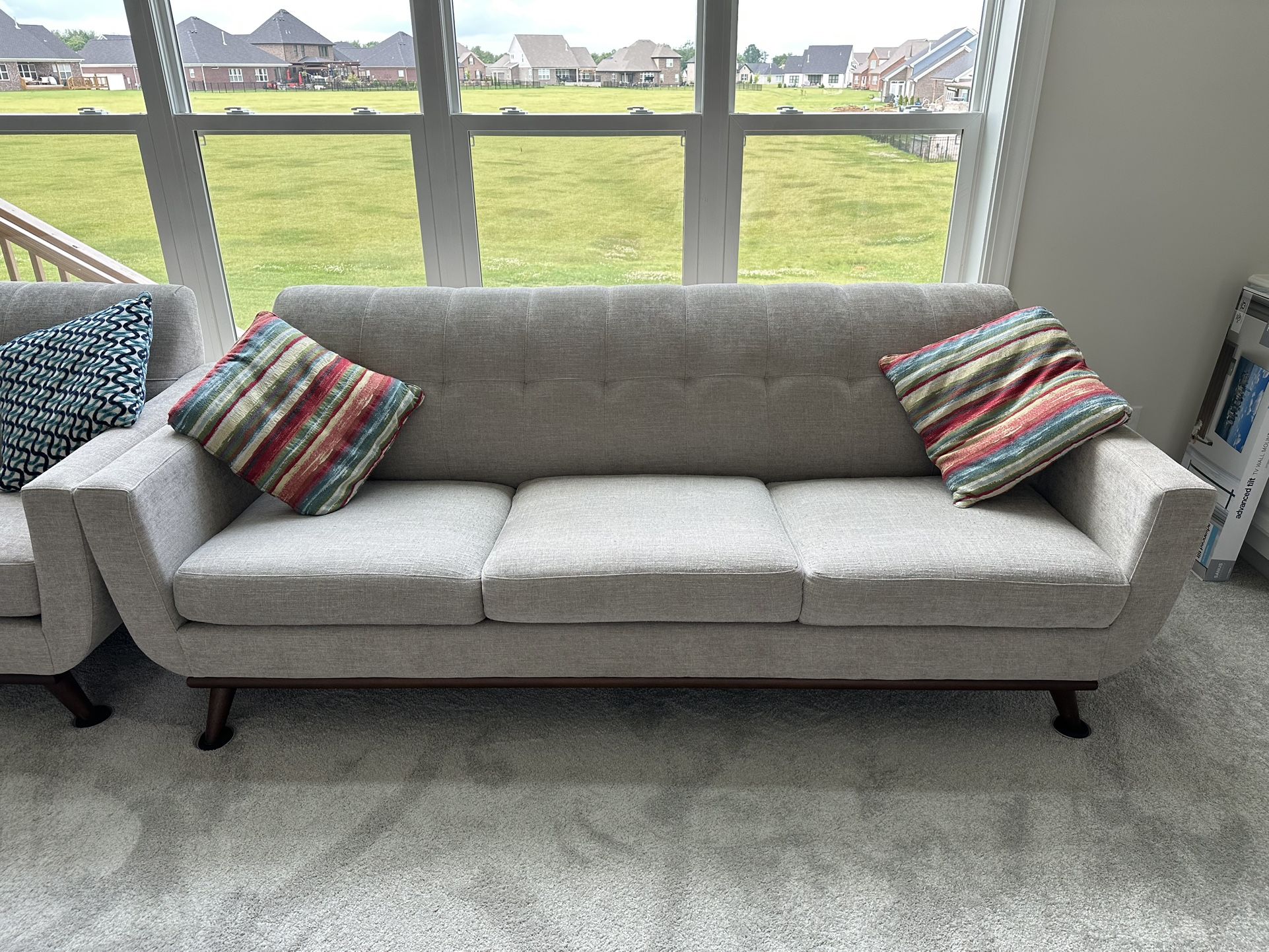 Mid-Century Modern Sofa + Loveseat Set β High-Density Foam β Excellent Condition β $600 OBO