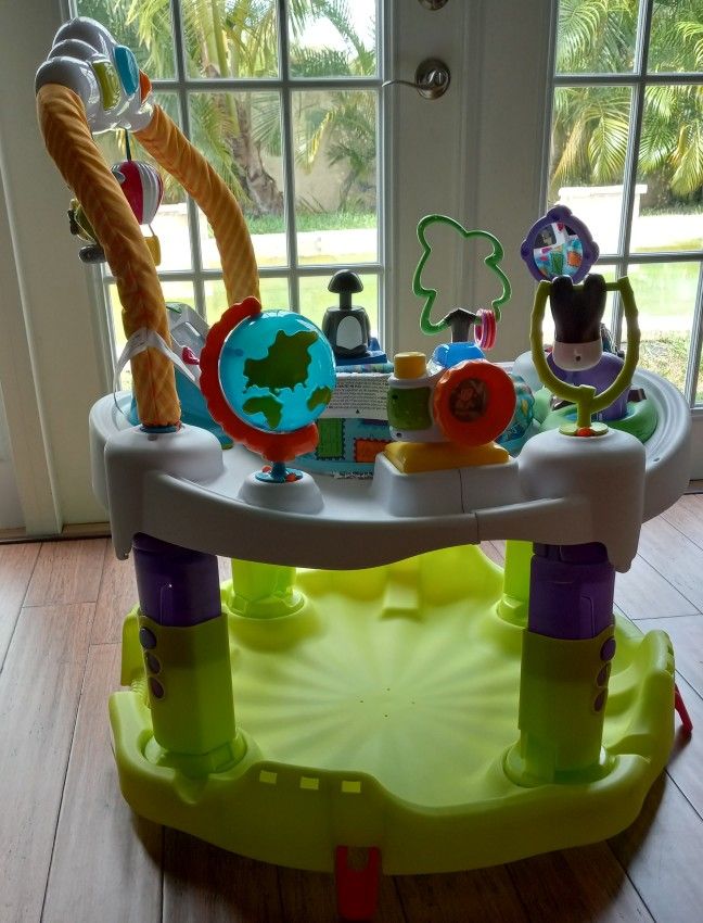 Evenflo ExerSaucer Triple Fun+ World Explorer Bouncing Activity Saucer
