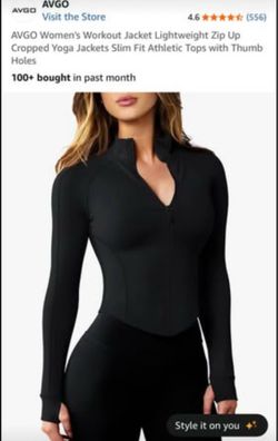 🖤 NEW WITH TAGS Women’s Cropped Workout Jacket XS 🖤