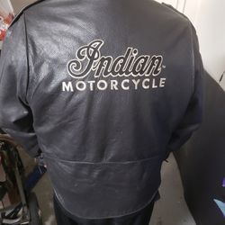 Vintage Indian Leather Motorcycle Jacket
