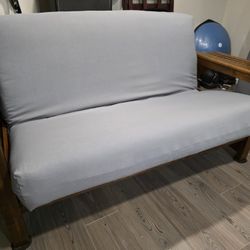 Full Size Futon Loveseat & Sleeper With 2 Piece Cotton Spring Mattress