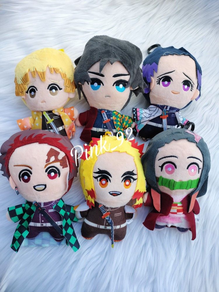 DEMON SLAYER ANIME PLUSH STUFFED ANIMAL KEYCHAIN