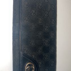 Authentic Black Canvas GG Wallet