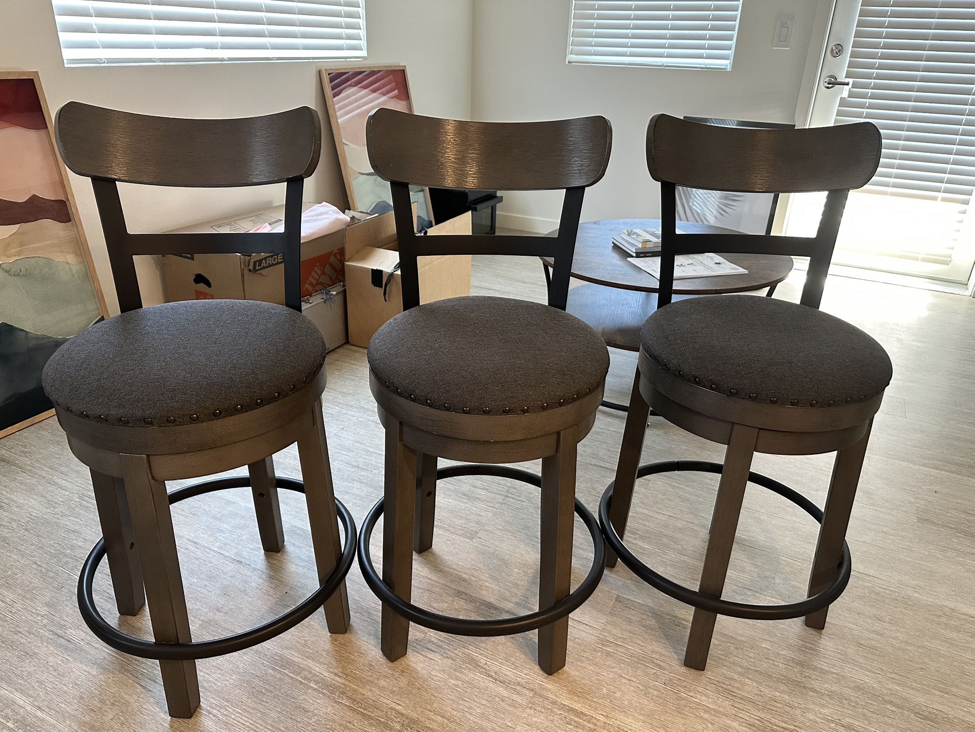 Set of 3 Ashely’s Furniture Bar Stools