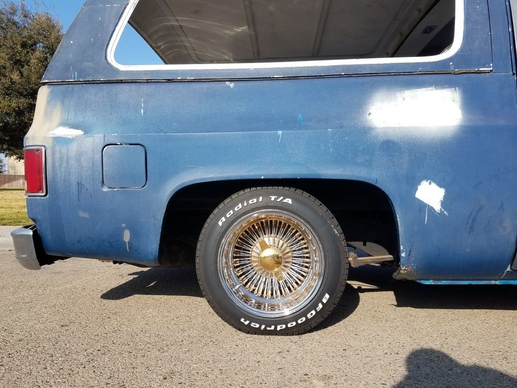 15x8 triple gold 72 spoke Daytons Bfgoodrich tires Cadillac lowrider