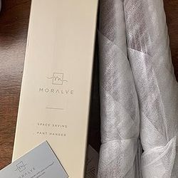 Pants Hangers Space Saving - 2 Pack European Beechwood Scarf and Jean Hangers - Closet Organizer and Space Saver Pant Rack, Leggings Hanger, and Scarf