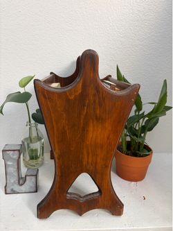 Vintage Wooden Magazine Rack