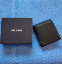 Prada Black Leather Bifold Wallet