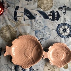 Ceramic Fish Bonus Vintage Metal Jar Covers 
