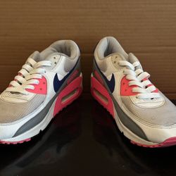 EUC Women's Nike Air Max 90 Sneakers Size US 13.5 White Pink- Men's 11.5