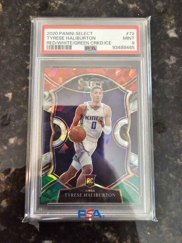 2020 PANINI SELECT TYRESE HALIBURTON RED/WHITE/GREEN https://offerup.com/redirect/?o=Q1JLRC5JQ0U= PSA 9