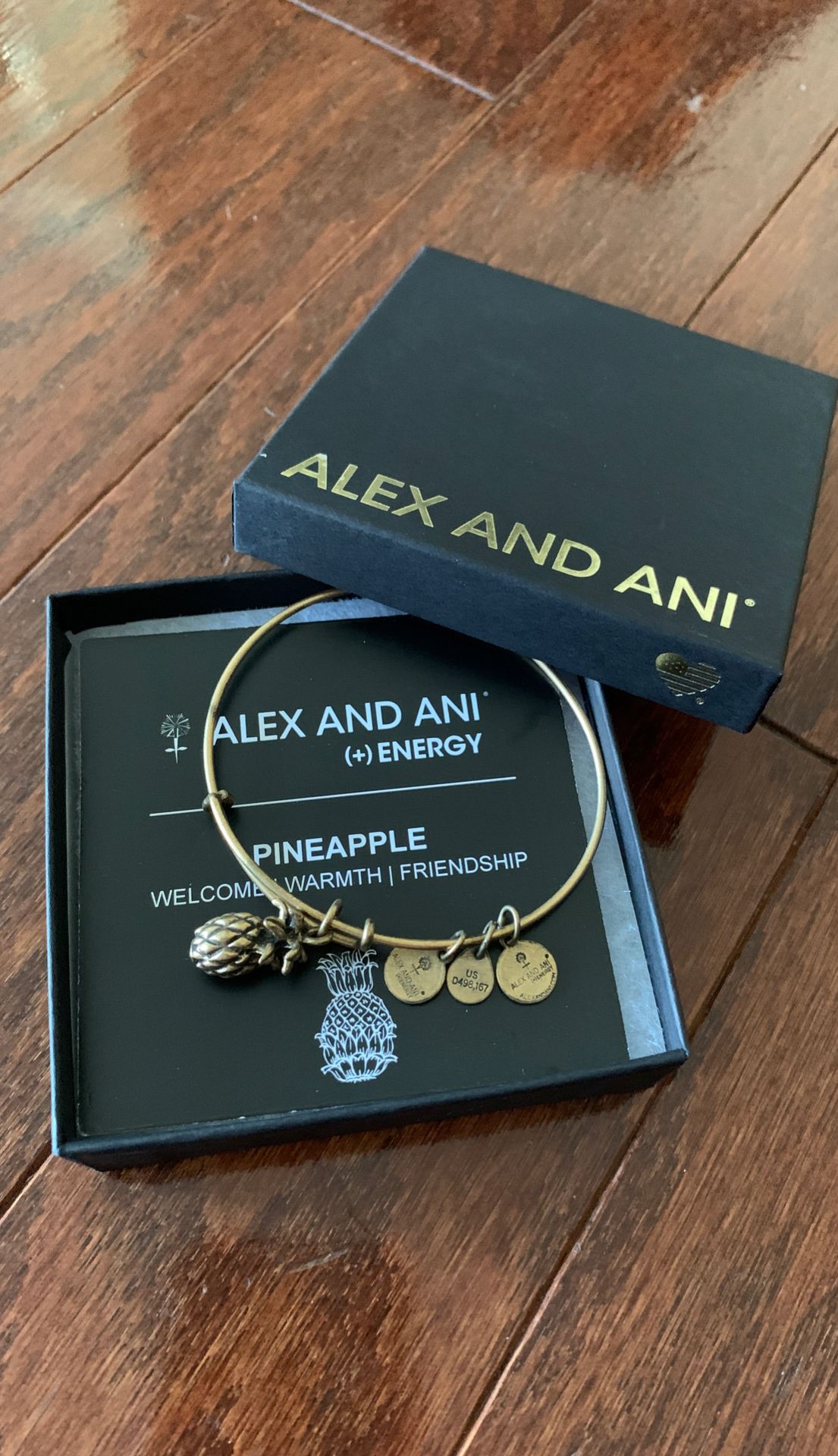 Alex and Ani Pineapple Charm Bracelet