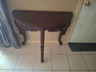 Teak Carved Entry Table