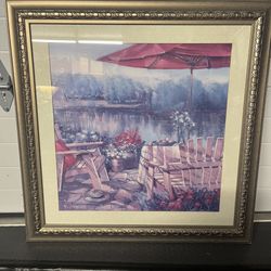 Beautiful Framed Costal Painting.  