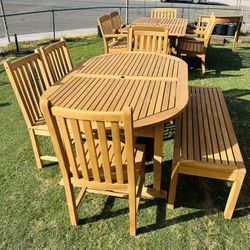 Beautiful 6-piece teak patio set
