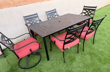 Patio table set metal
