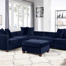 Sectional Sofa + Ottoman