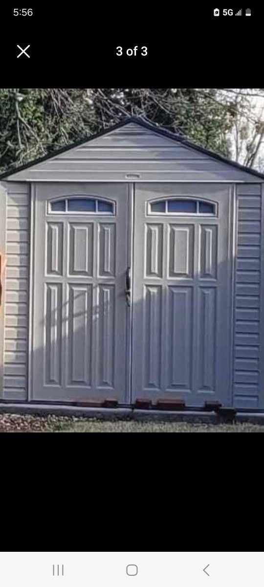 RUBBERMAID 7X7 PLASTIC SHED DISMANTLED 