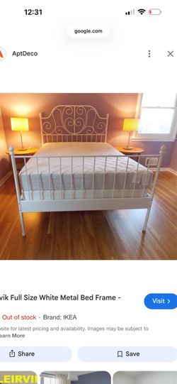IKEA Full Size Bed Frame White