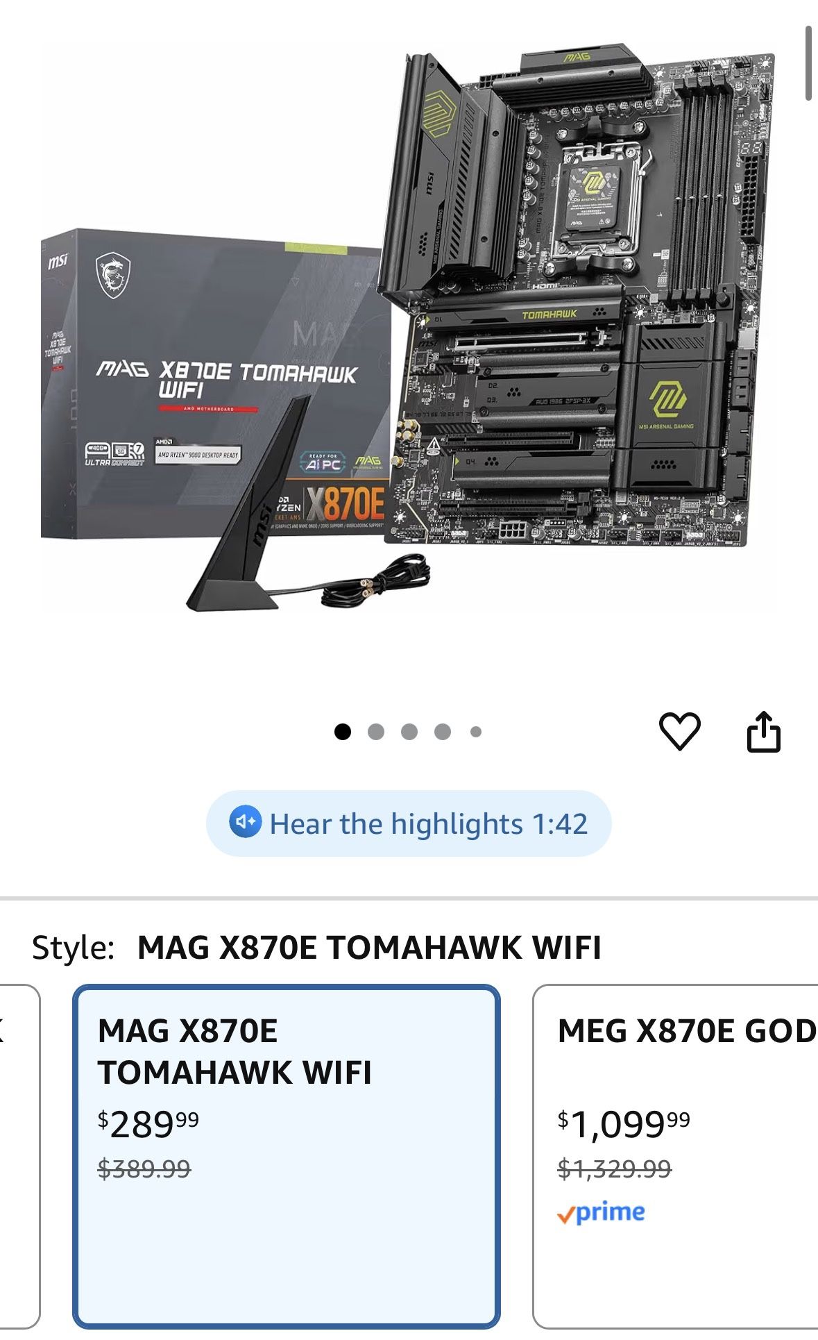 MSI MAG X870E Tomahawk WiFi