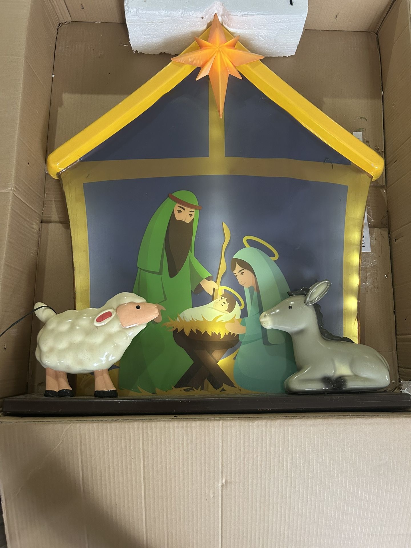 Nativity Scene Outdoor And Indoor