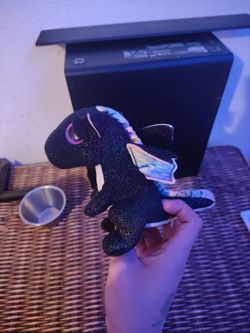 Ty Beanie Boo Black Dragon Plush