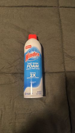 Windex Fast Shine Foam Glass, Window, and Mirror All Purpose Cleaner, No-Drip Aerosol Cleaning Spray, 19 oz