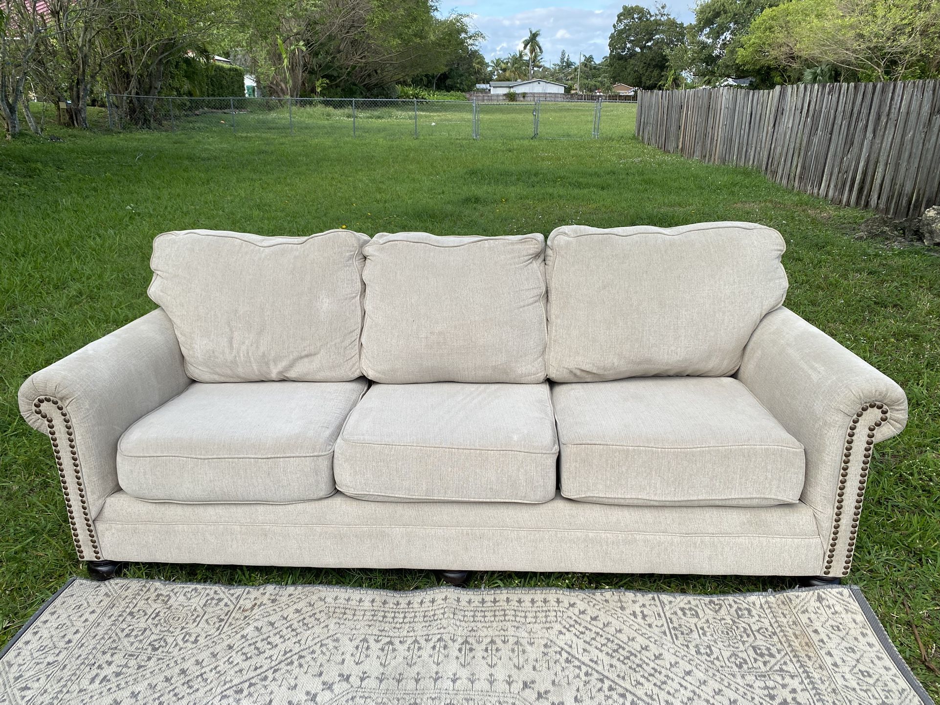 SOFA Beige Fabric.. Clean and in good condition.