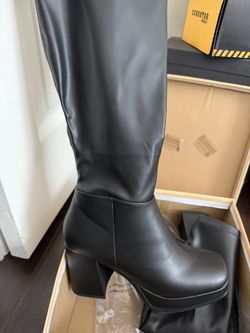 black knee high boots