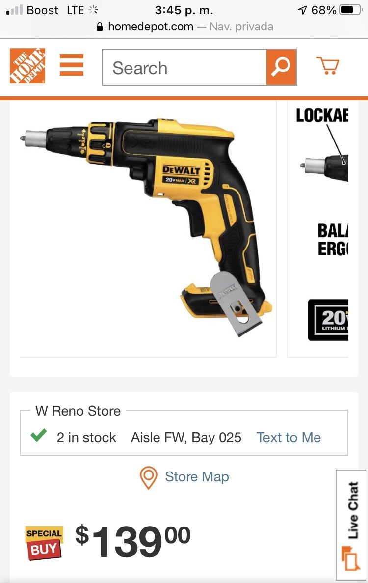 Dewalt XR Drywall Gun 20V