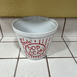 Porcelain Pop Corn Bucket 