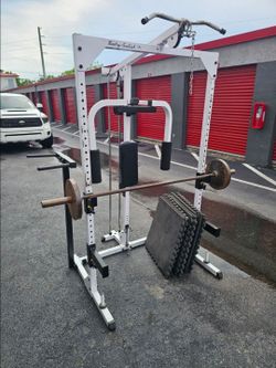 Body Solid Multi-Gym Squat Rack. Lat Pulldown & deeps stations.extra 200Pounds Stucks+ Everything As Appear & Accessories

Delivery for extra
Homestea