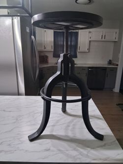 VINTAGE CAST IRON BAR STOOL