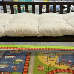 Wooden Bench With Cushion 