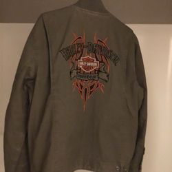 Harley Davidson Mud Dog Reversible Green Army Camo Men’s Jacket