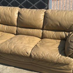 leather Couches tan 