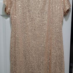 Gold sequin cocktail dress
- Size 2X