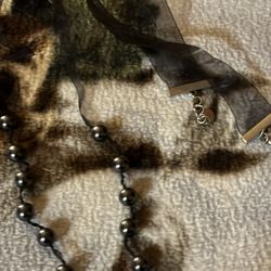 Zara Metal Necklace With Matching Bracelet Set 