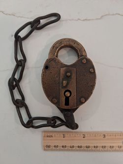 Vintage Chicago and Northwestern Railroad Brass Lock no Key