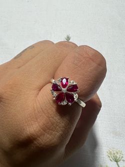 flower 925 sterling silver ring