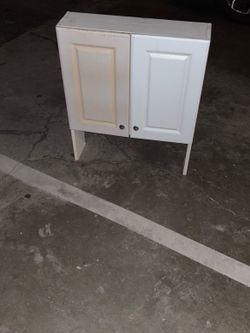 White 2-Door Wall Storage Cabinet – Bathroom / Laundry