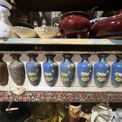 Vintage Chinese Vases Set Of 8 