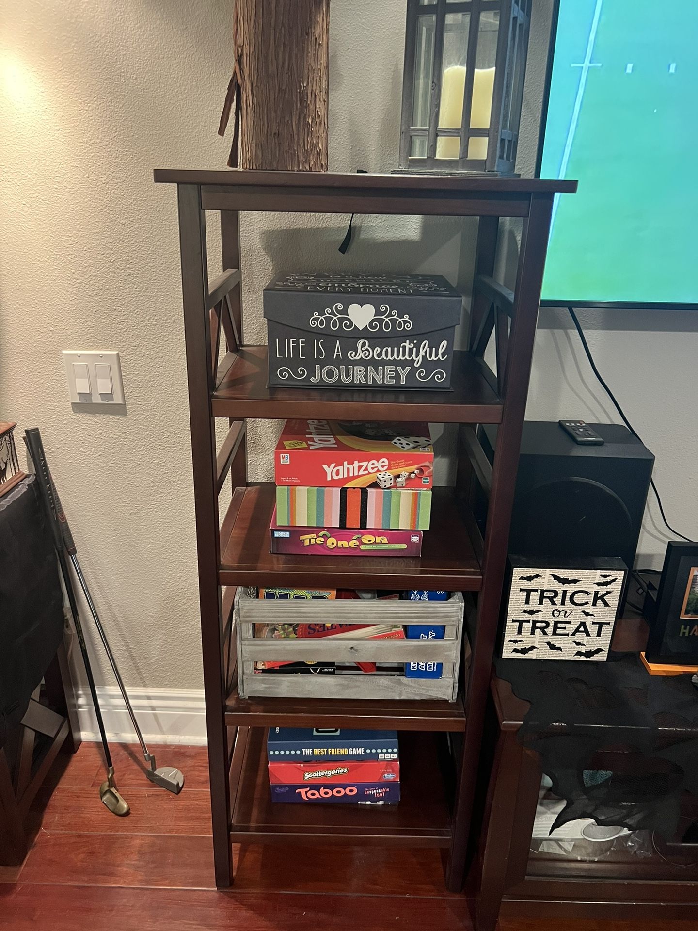 Two Display Shelves For Media, Games, Collectibles
